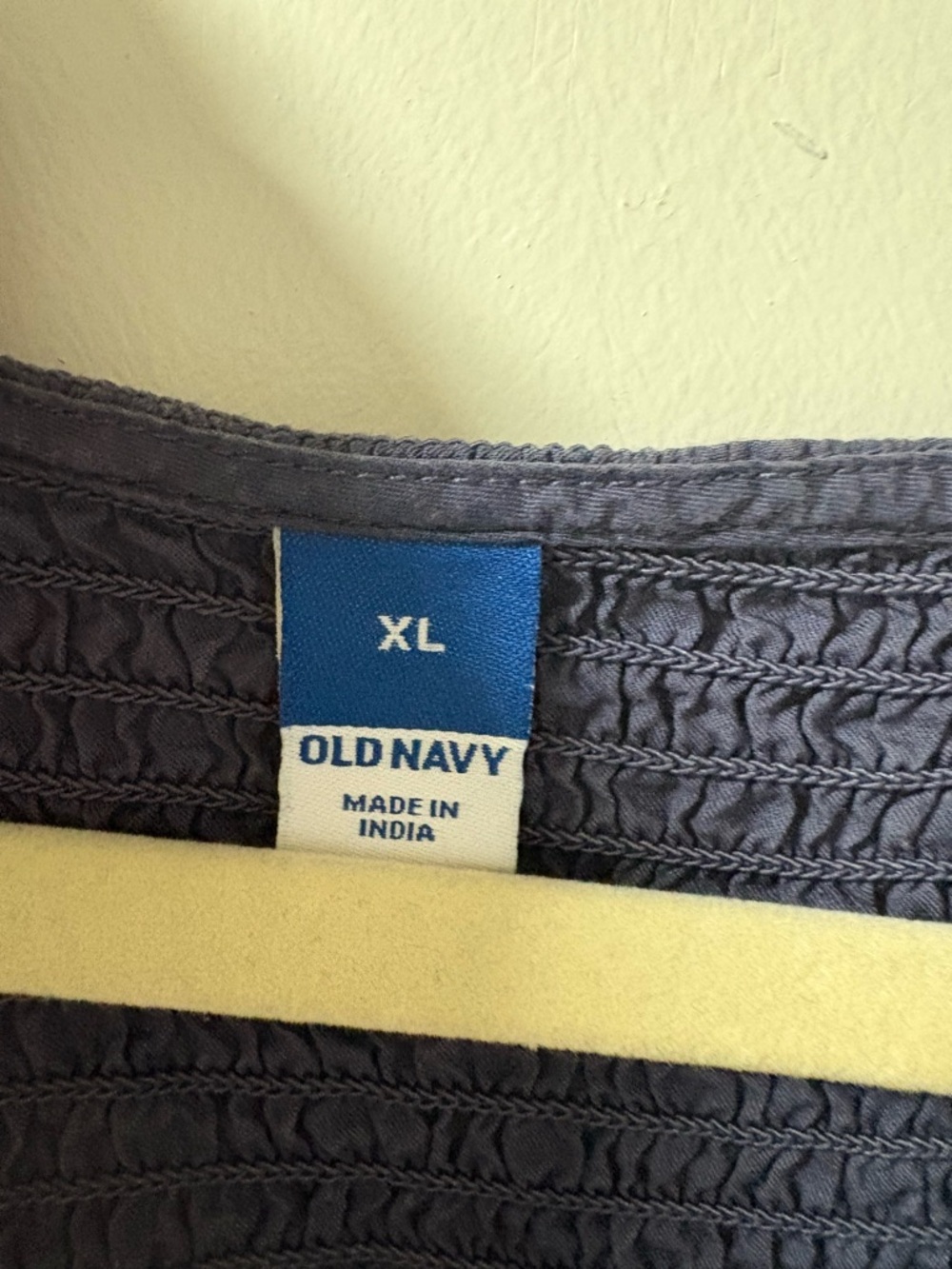 Old Navy Navy Smocked Long Sleeve Midi Dress - Picture 3 of 4